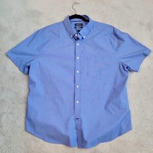 NAUTICA Classic Fit Men's NauticaFlex Short Sleeve Shirt Blue Size XXL